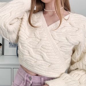 Zara Cable Knit Jacket [Size: M]